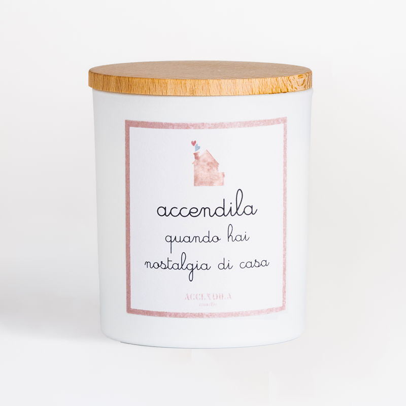 Candela profumata Kumquat e Pompelmo Rosa - "Nostalgia di casa"