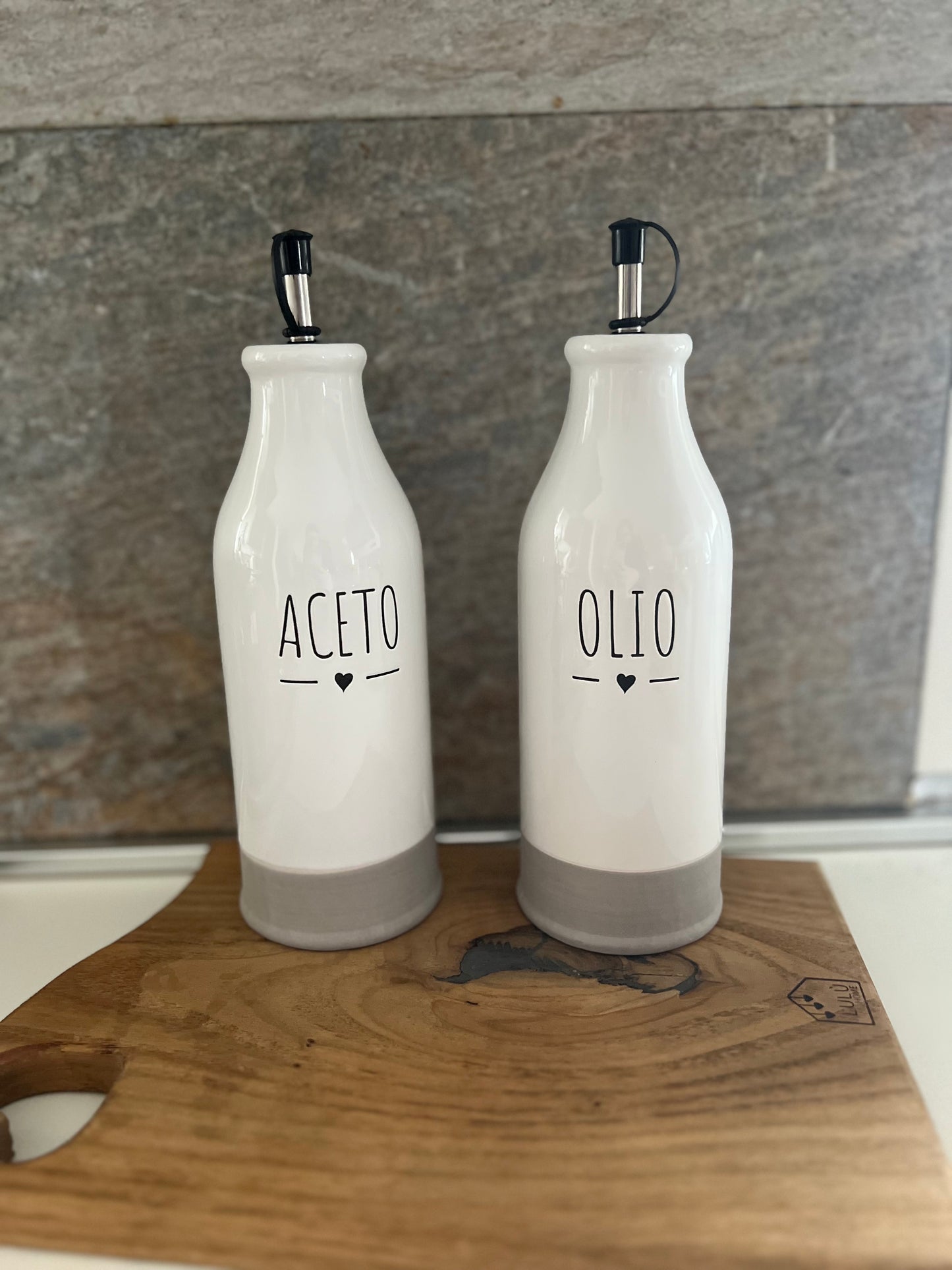 Set Olio e Aceto in ceramica - 500ml