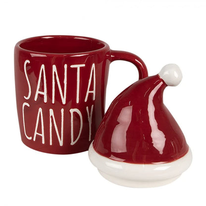 Mug in ceramica con coperchio - Santa Candy