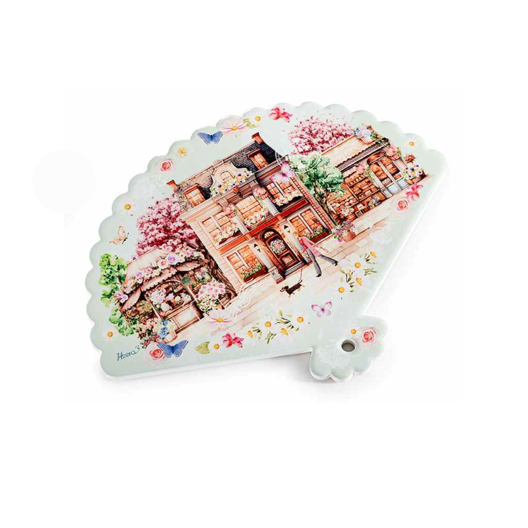 Sottopentola in ceramica a forma di ventaglio - Spring Village