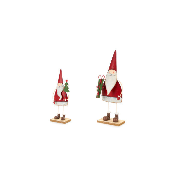 Vaschetti Portavaso In Metallo Babbo Natale Rosso – Decorazione Natalizia A Tema, 16x19x29 Cm, Rustico Per Piante E Fiori - 4