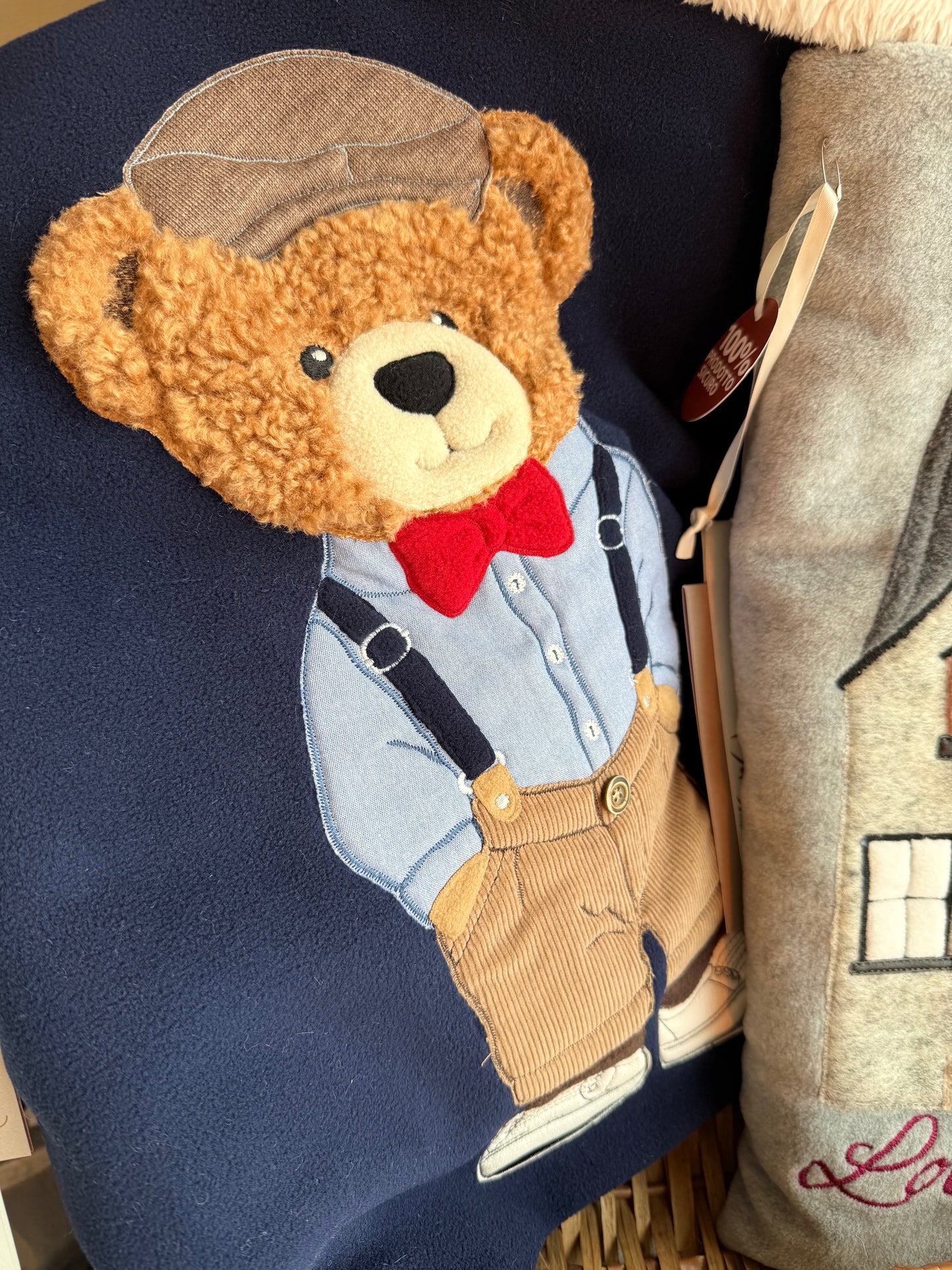 Plaid in pile “Orsetto Gentelment”  cm. 180 x 160