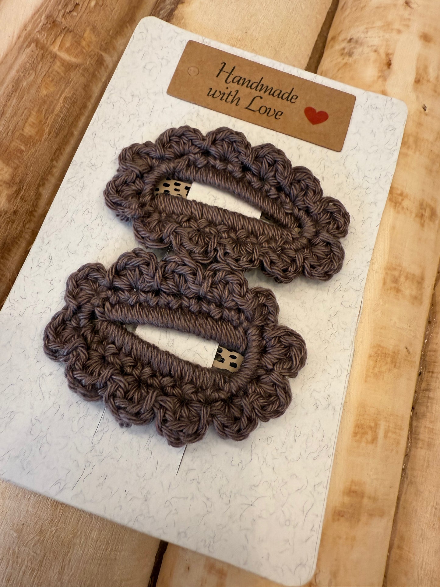 Set di 2 mollette in crochet - Più colori