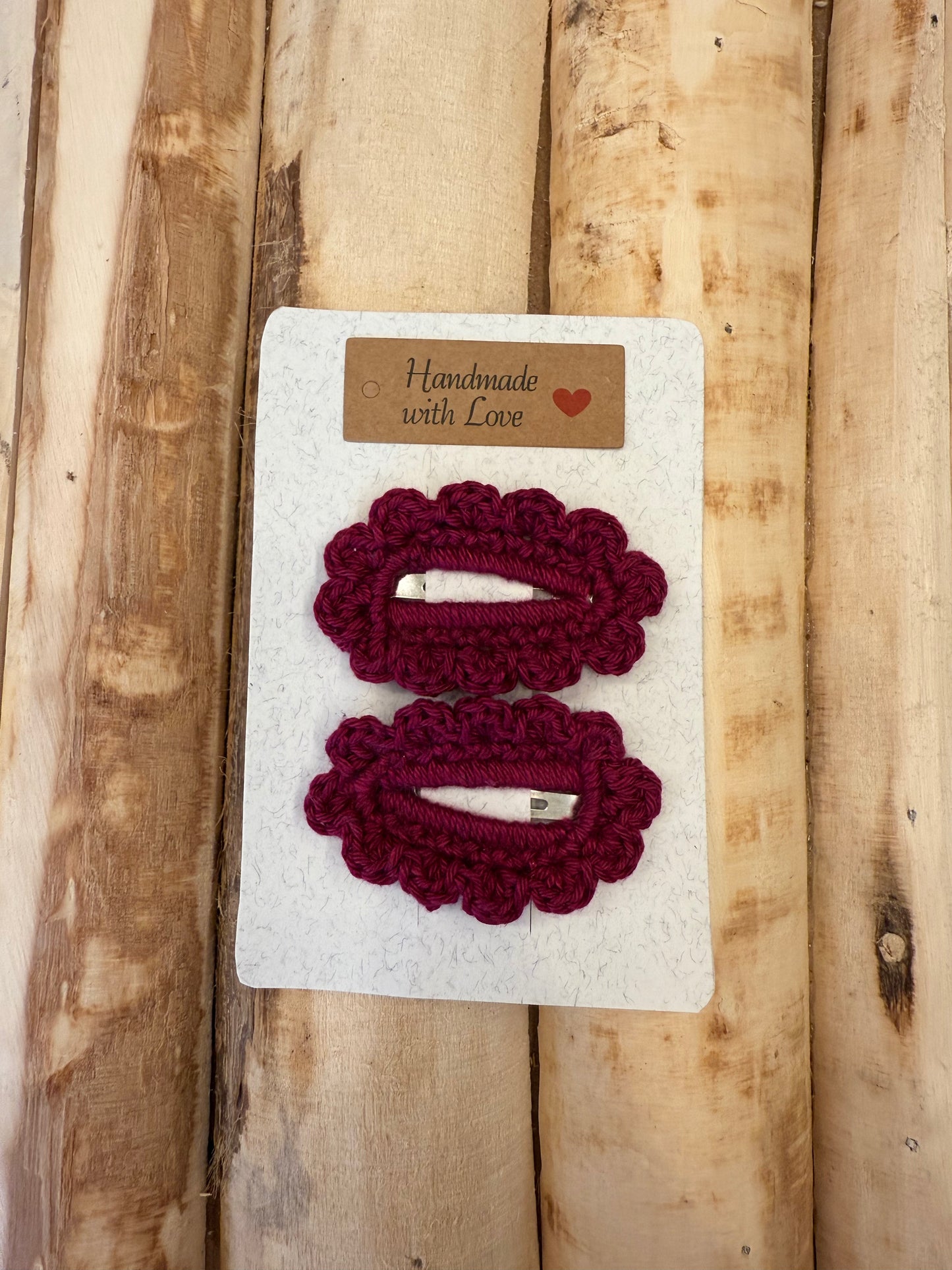 Set di 2 mollette in crochet - Più colori