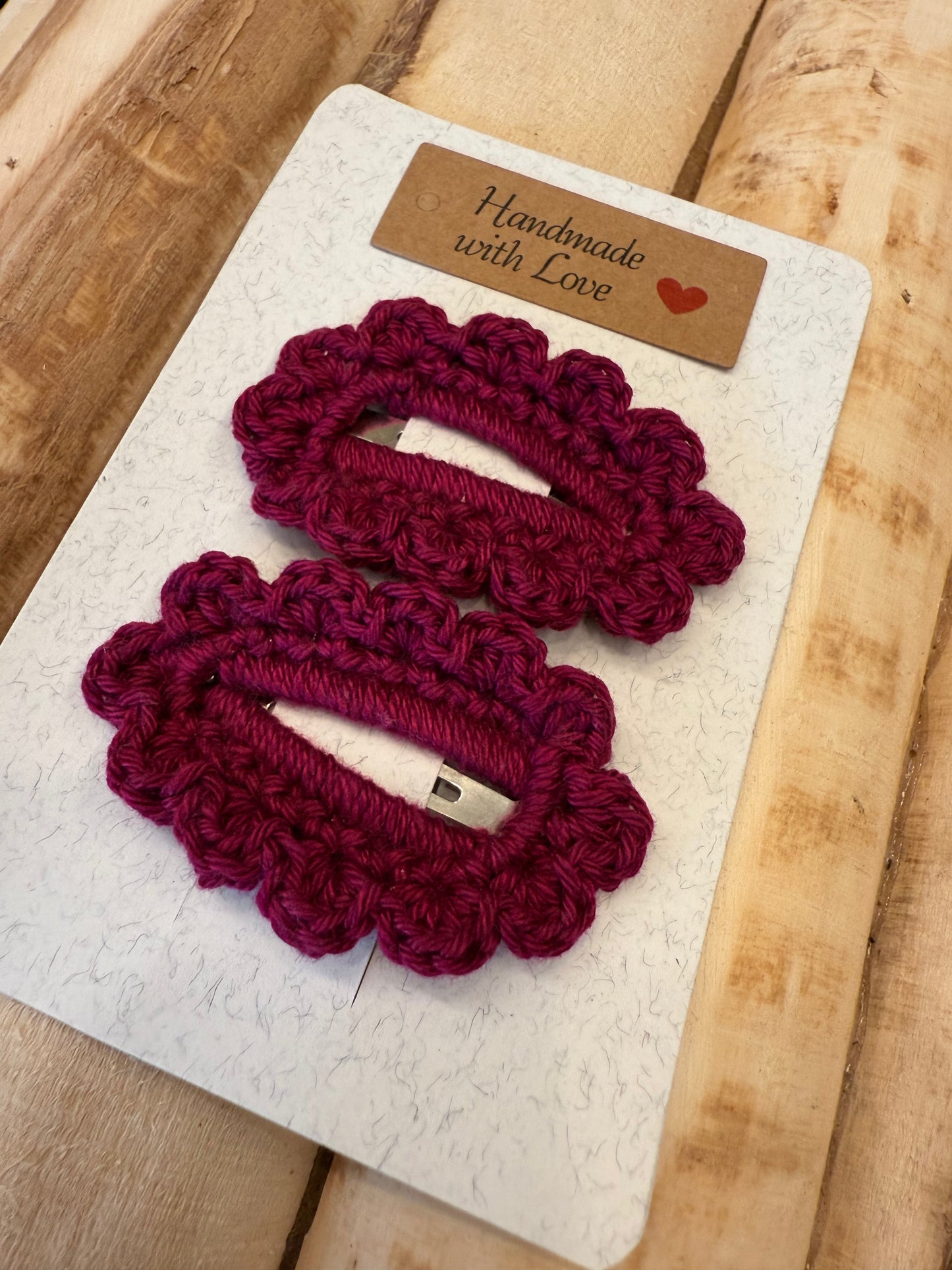 Set di 2 mollette in crochet - Più colori