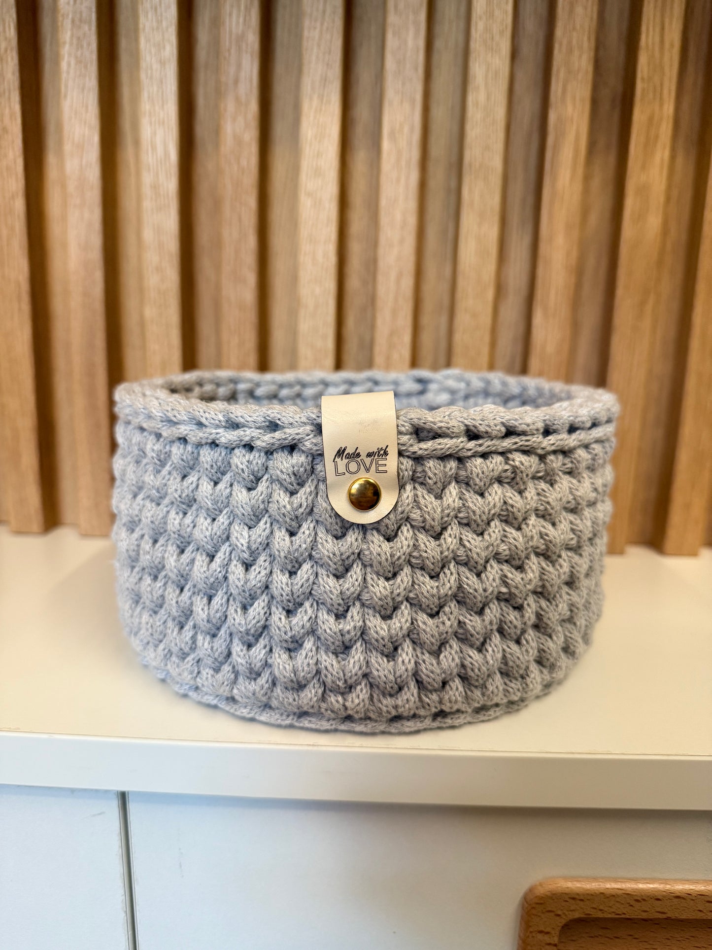 Cestino in corda intrecciata 100% cotone diametro 16 cm - Due colori