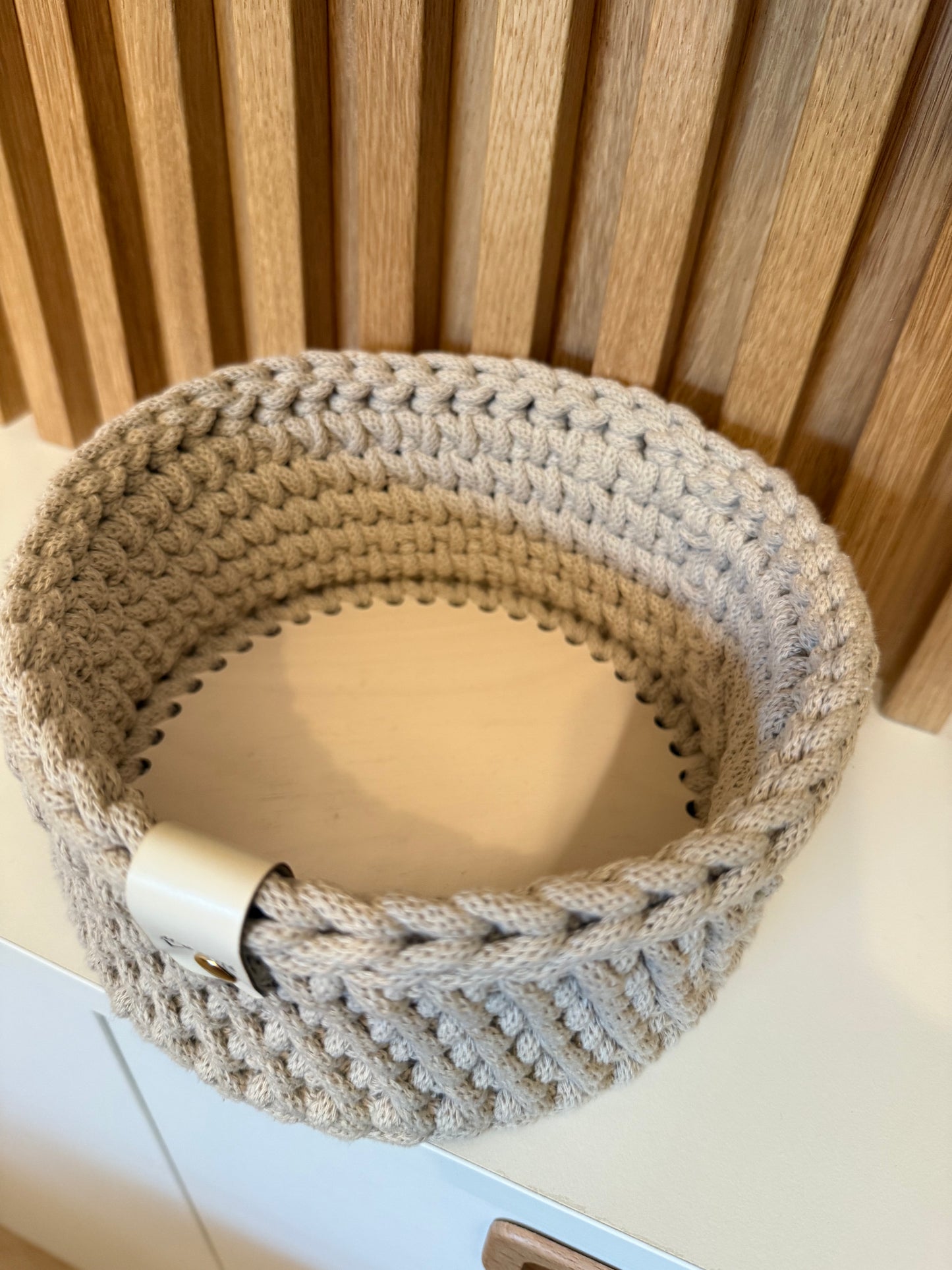 Cestino in corda intrecciata 100% cotone diametro 18 cm