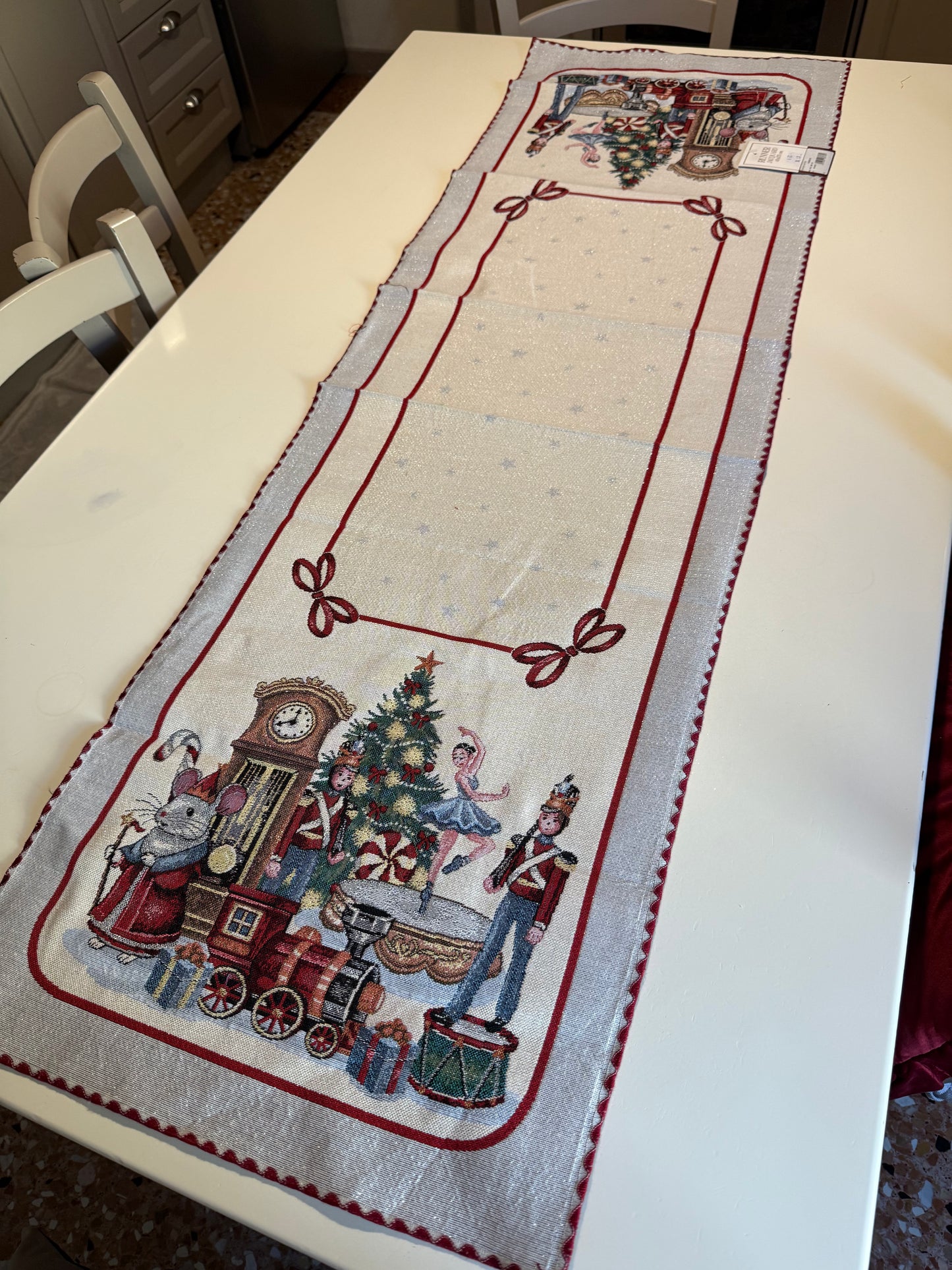 Runner in jacquard - Giocattoli di Natale