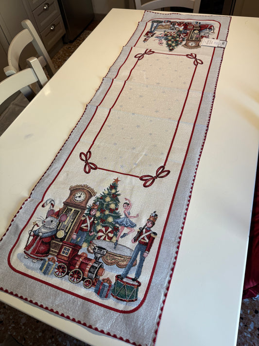 Runner in jacquard - Giocattoli di Natale