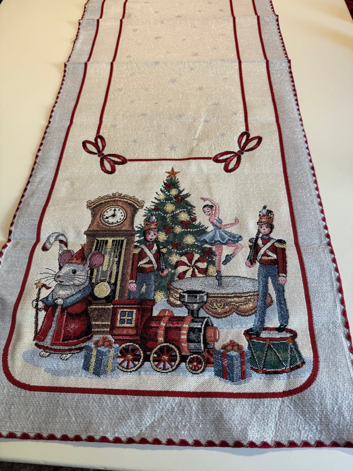 Runner in jacquard - Giocattoli di Natale