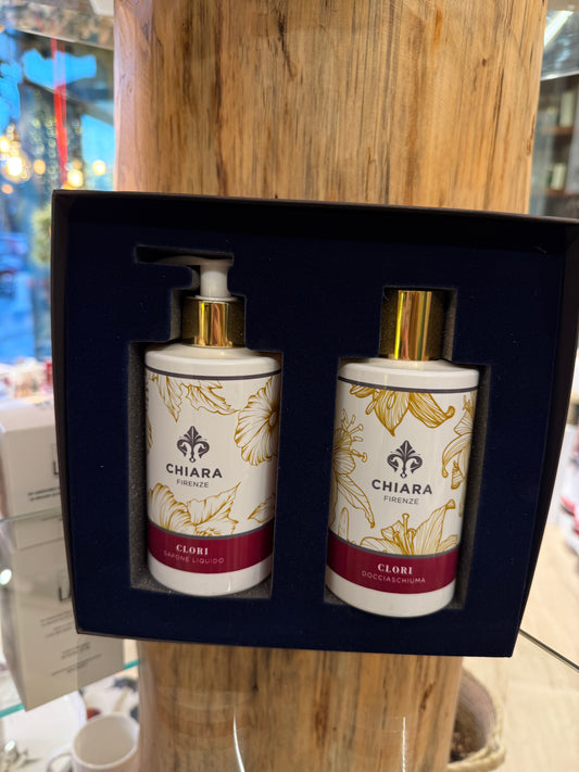 Cofanetto Clori sapone liquido 350ml + docciaschiuma 350ml