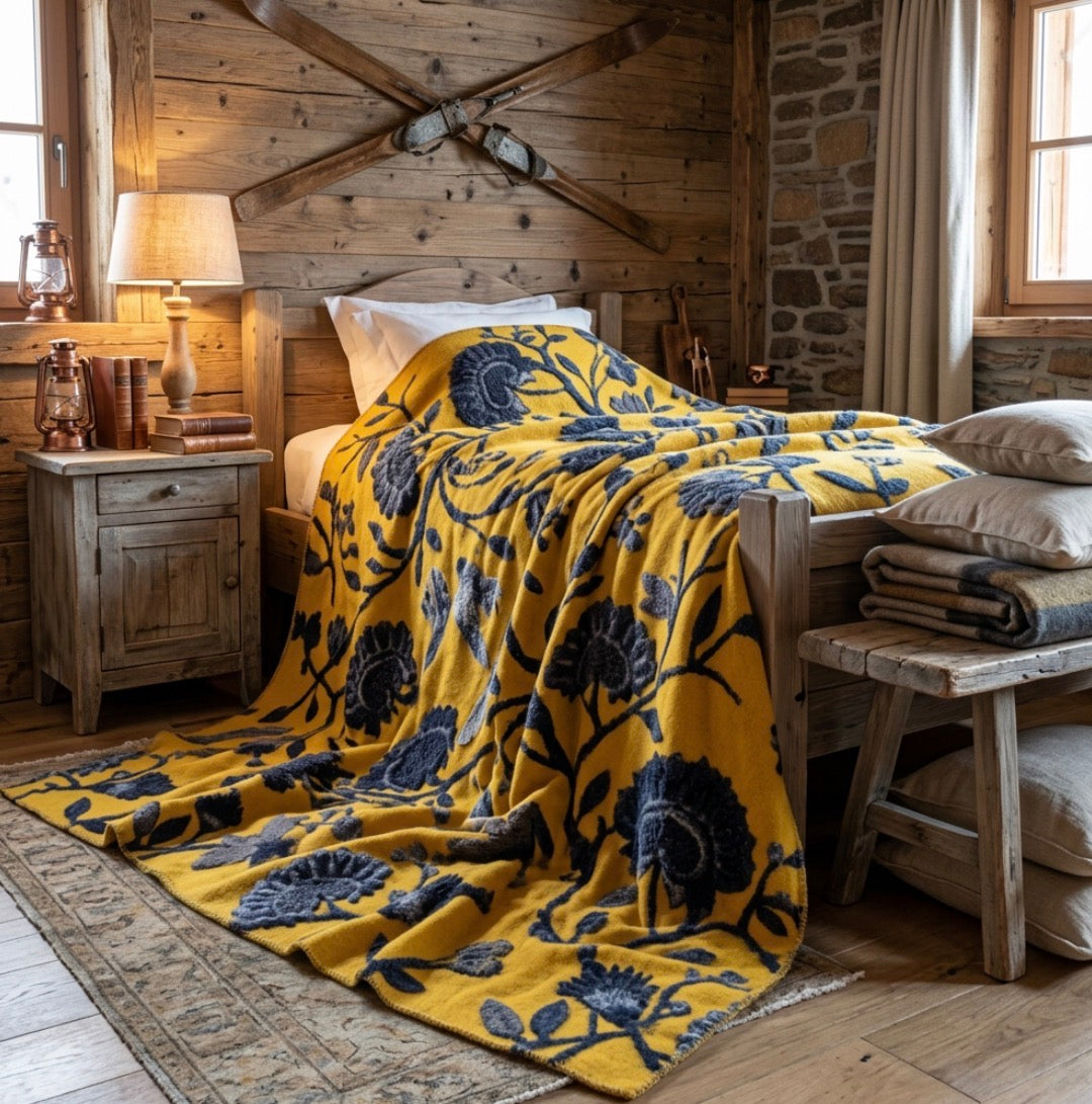 Plaid "Ramage" in lana cotta cm. 150 x 170
