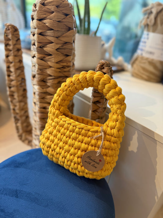 Borsa in lycra giallo ocra