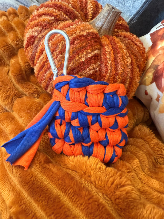 Porta airpods arancio e blu