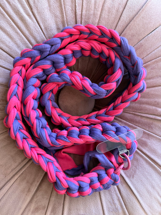 Porta cellulare da collo fucsia e viola
