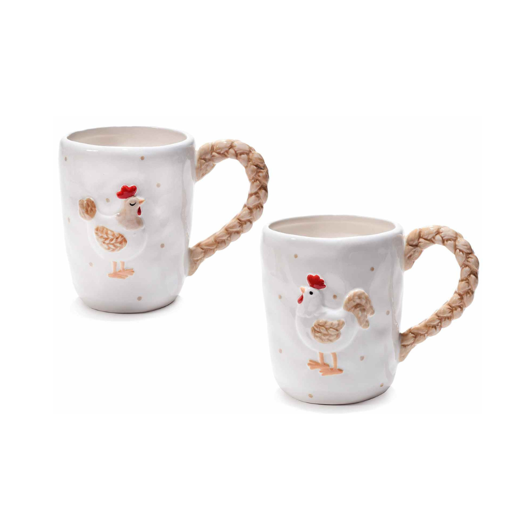 Mug - Gallinella con manico intrecciato