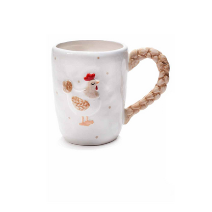 Mug - Gallinella con manico intrecciato