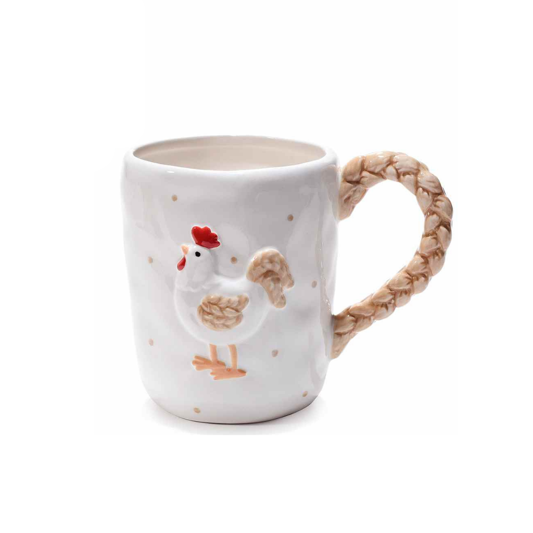 Mug - Gallinella con manico intrecciato