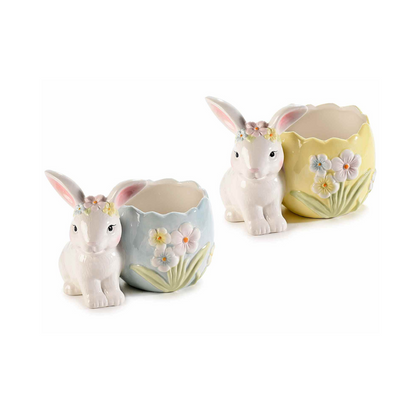 Vaso in ceramica - Bunny con uovo