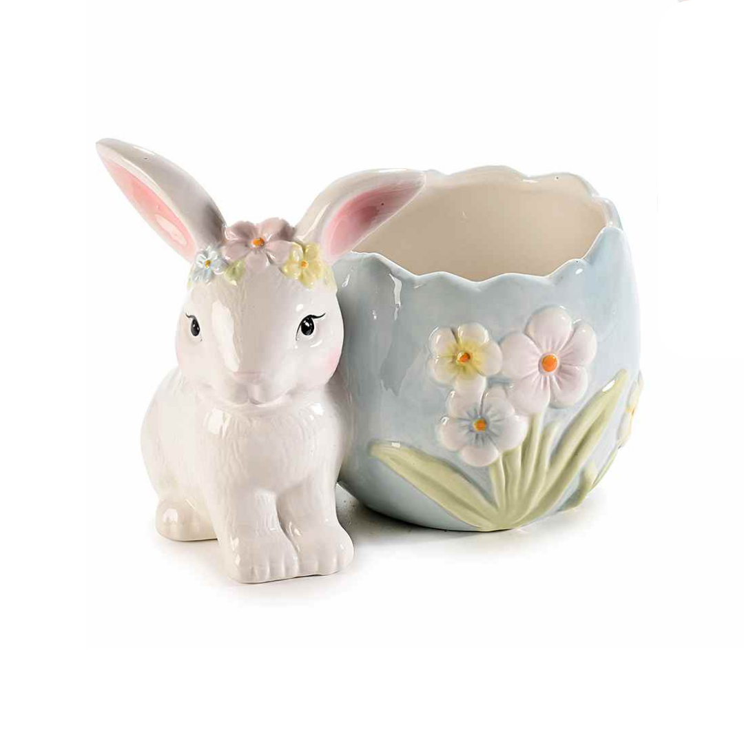 Vaso in ceramica - Bunny con uovo