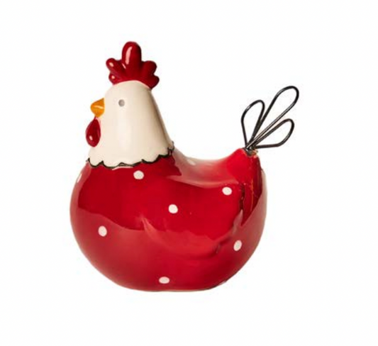 Decorazione in ceramica - "Gallina Rossa"