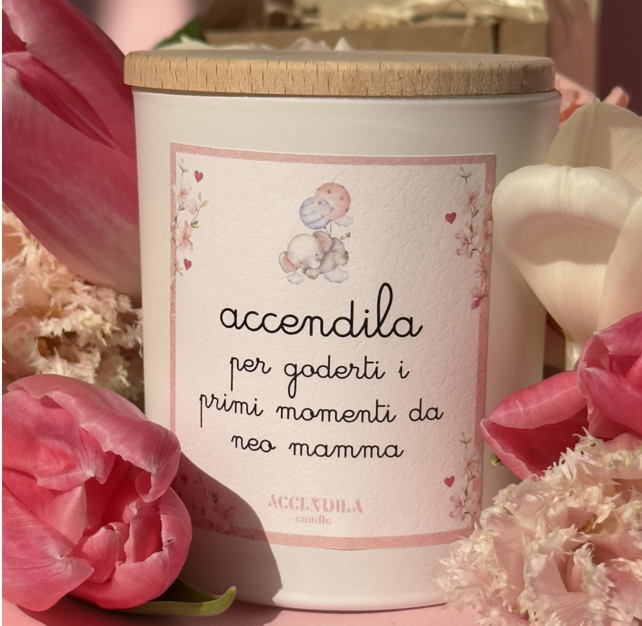 Candela profumata Profumo di Mamma - "Accendila neo mamma"