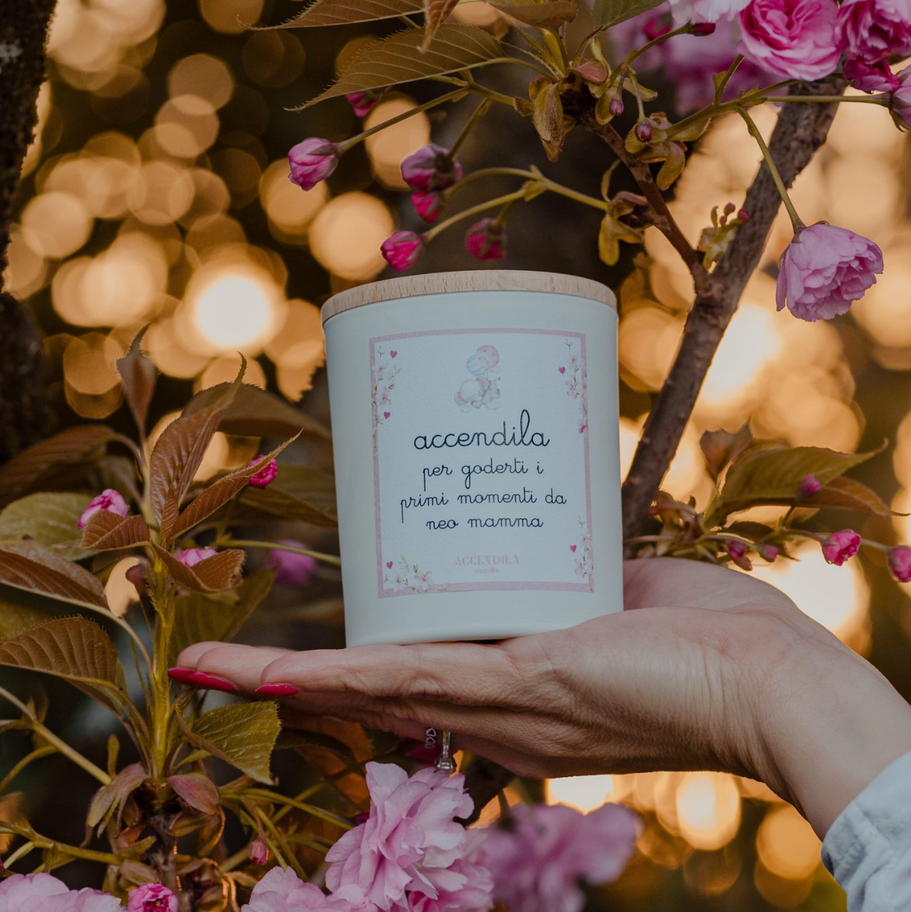 Candela profumata Profumo di Mamma - "Accendila neo mamma"