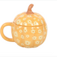 Tazza in ceramica a forma di zucca floreale