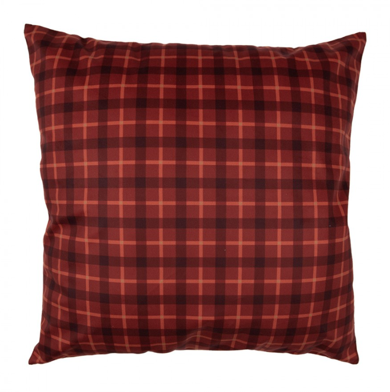 Federa quadrato "Profilo Cervo" Tartan rosso