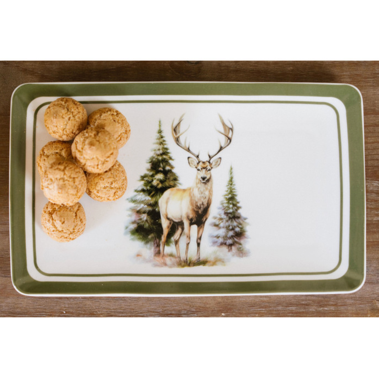 Piatto rettangolare bosco incantato - Cervo con scatola