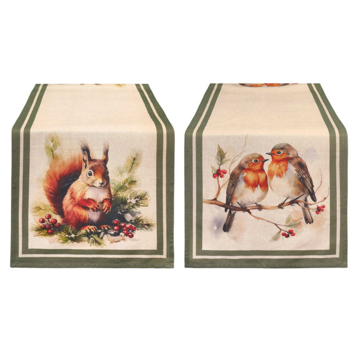 Runner bosco incantato - Scoiattolo / Pettirosso