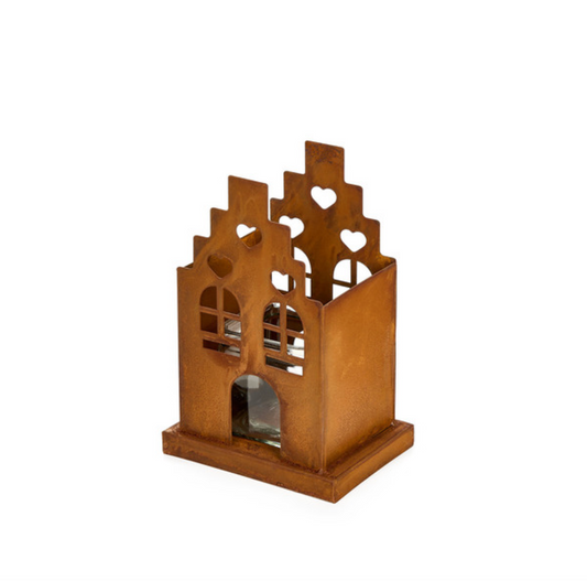 Lanterna a forma di casa porta candela