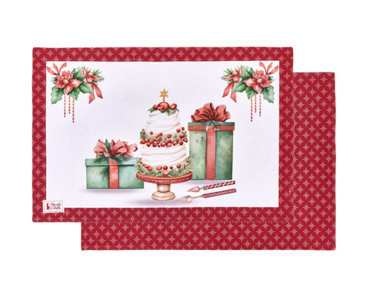 Tovaglietta in cotone - Storia di Natale