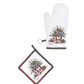 Presina + guantone da forno in cotone - Christmas is coming