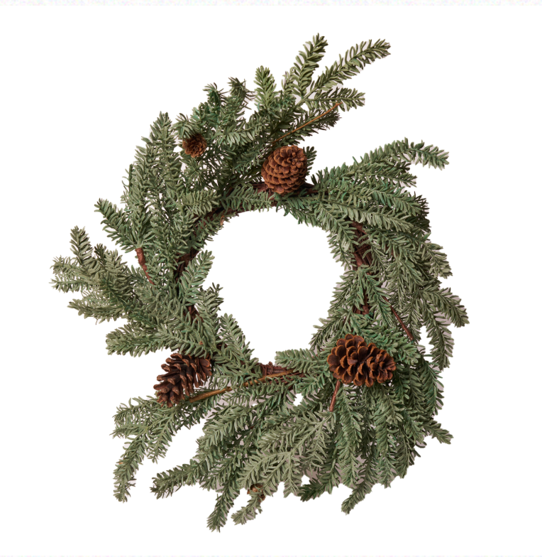 Corona cipresso e pigne in lattice - 30 cm