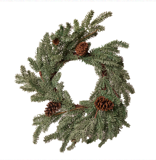 Corona cipresso e pigne in lattice - 30 cm