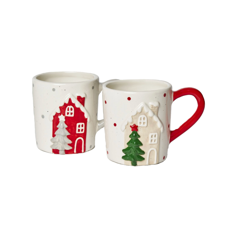 Mug - Casetta e albero di Natale