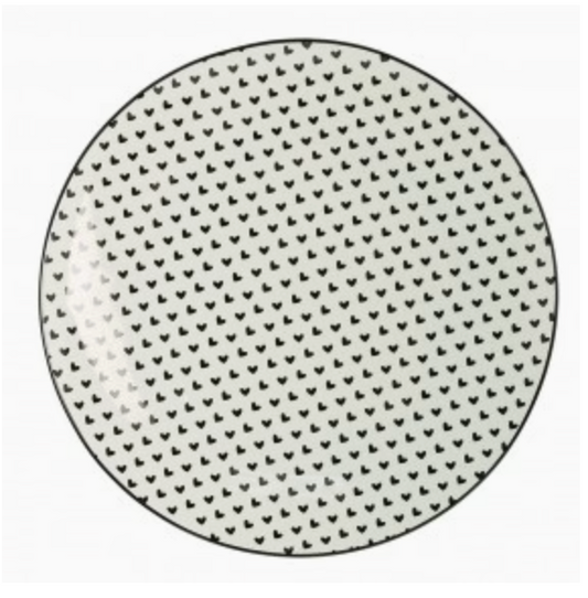 Piatto in porcellana - Cuoricini