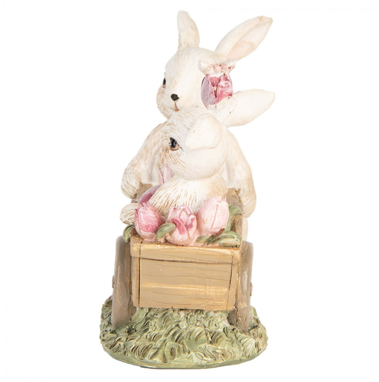 Statuetta decorativa - Coniglietti in carriola