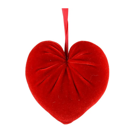 Cuore in velluto da appendere - Due msiure