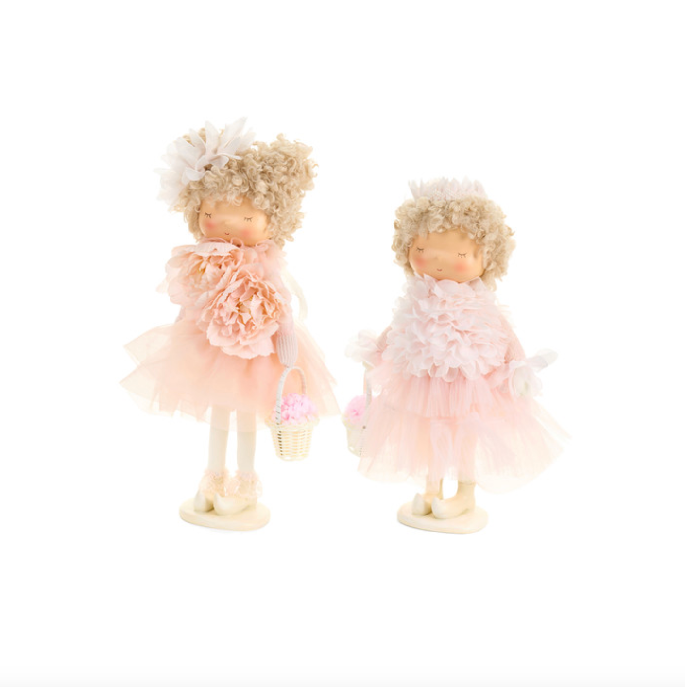 Bambole rosa con cestino  - Due misure