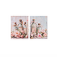 Quadro Canvas con bottiglie e peonie - Due fantasie