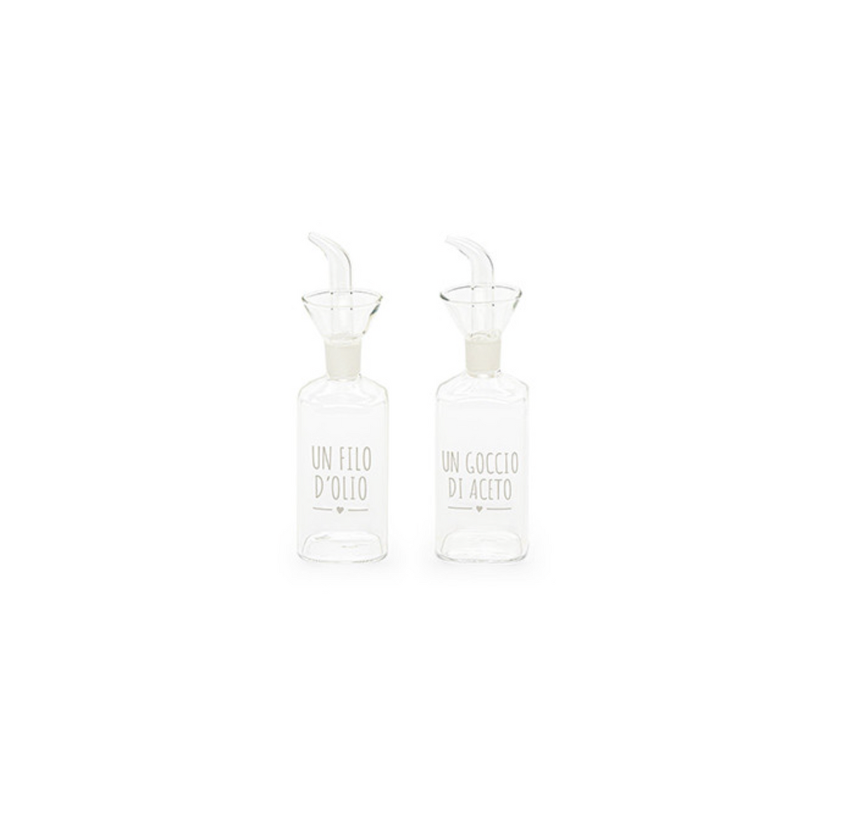 Set Un filo d'olio e un goccio d'aceto  in vetro borosilicato - 250 ml