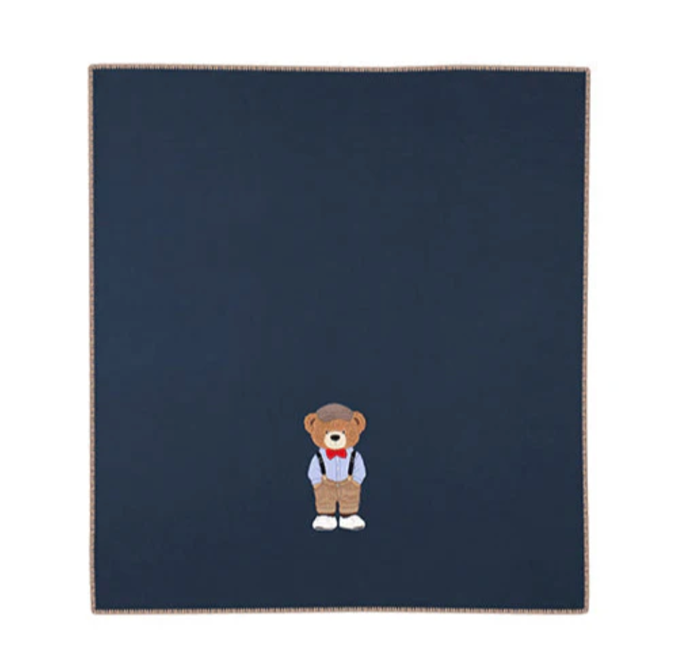 Plaid in pile “Orsetto Gentelment”  cm. 180 x 160