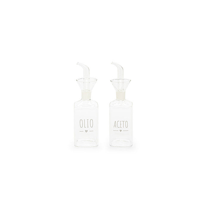 Set Olio e Aceto  in vetro borosilicato - 250 ml