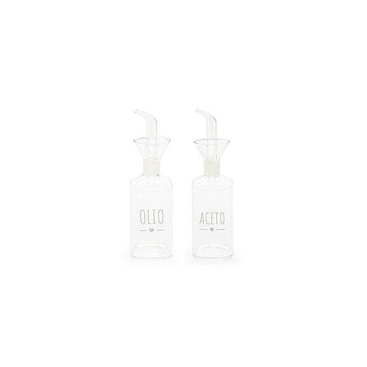 Set Olio e Aceto  in vetro borosilicato - 250 ml