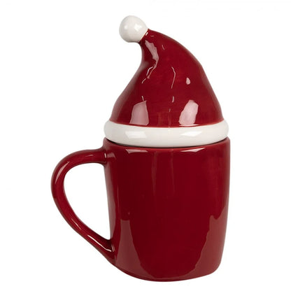 Mug in ceramica con coperchio - Santa Candy