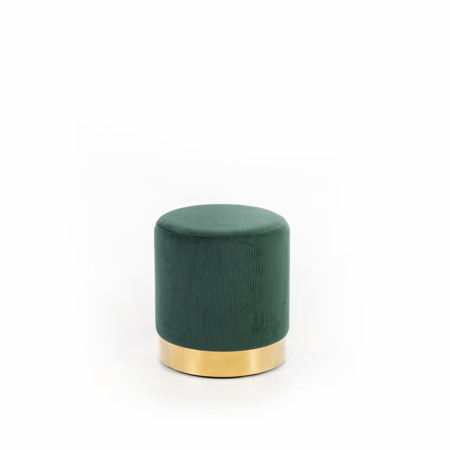 Toffee - Pouf in velluto imbottito con base oro