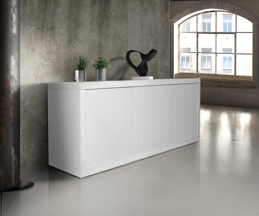 Ebba - Madia in laminato rovere bianco