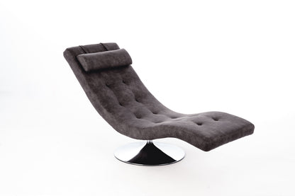 Sleeper - Chaise lounge in similpelle e gamba in metallo